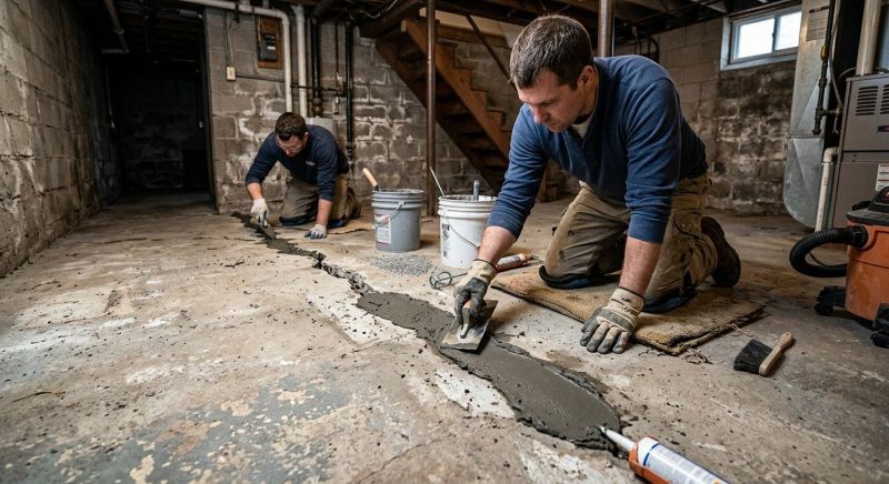 Cracked Basement Floor Repair in Estero, FL