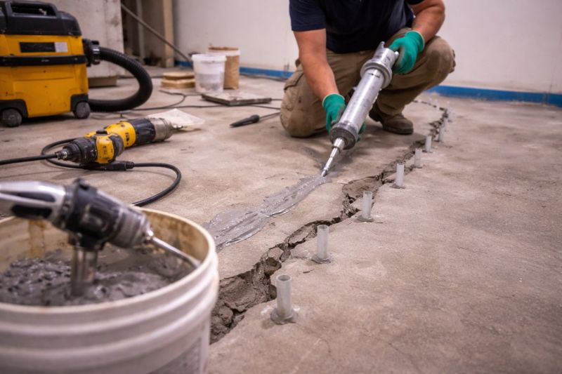 Cracked Basement Floor Repair in Estero, FL